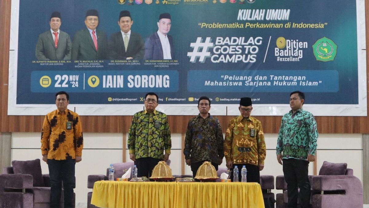 Rektor IAIN Sorong Resmi Membuka Kegiatan #BADILAG Goes To Campus “Problematika Perkawinan di Indonesia”