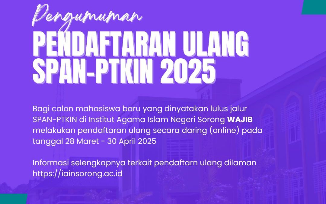 Pengumuman Daftar Ulang SPAN-PTKIN 2025