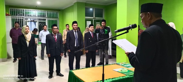 Empat Pejabat Baru Dilantik, Rektor IAIN Sorong Tekankan Amanah dan Inovasi