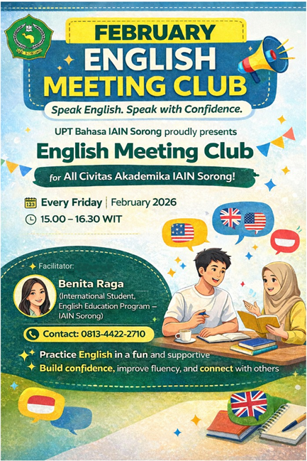 Dukung Internasionalisasi Kampus, UPT Bahasa IAIN Sorong Hadirkan English Speaking Enhancement Program