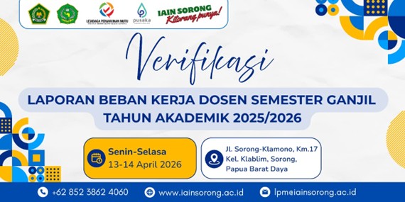 KEGIATAN VERIFIKASI LBKD SEMESTER GANJIL TA 2025/2026 DILAKSANAKAN OLEH LPM IAIN SORONG