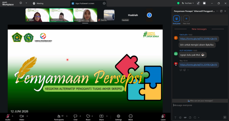 Kegiatan Penyamaan Perpsepsi Terkait Pelaksanaan Kegiatan Alternatif Pengganti Tugas Akhir Skripsi 1