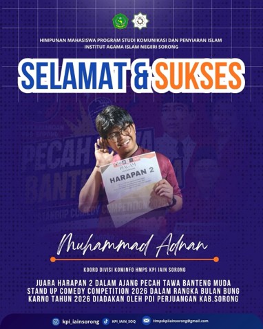 MAHASISWA KPI IAIN SORONG UKIR PRESTASI LEWAT PANGGUNG STAND-UP COMEDY
