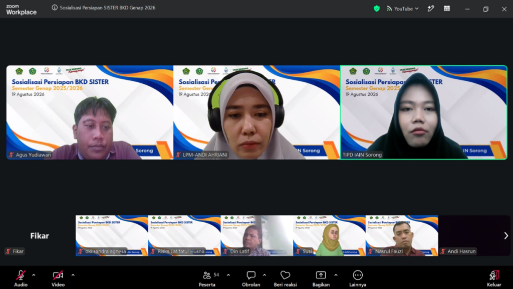 IAIN SORONG SIAPKAN PENERAPAN BKD SISTER, DORONG DOSEN ADAPTIF TERHADAP PERUBAHAN REGULASI