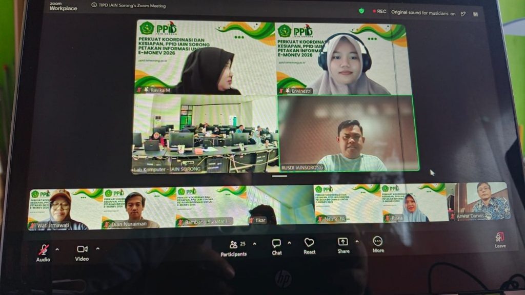 PPID IAIN SORONG PERKUAT KOORDINASI DAN KESIAPAN, PETAKAN INFORMASI UNTUK E-MONEV 2026