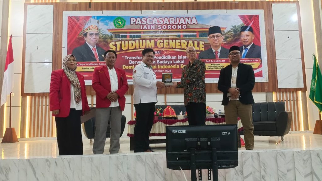 REKTOR IAIN SORONG BUKA STUDIUM GENERALE, TEKANKAN TRANSFORMASI PENDIDIKAN ISLAM BERBASIS BUDAYA LOKAL