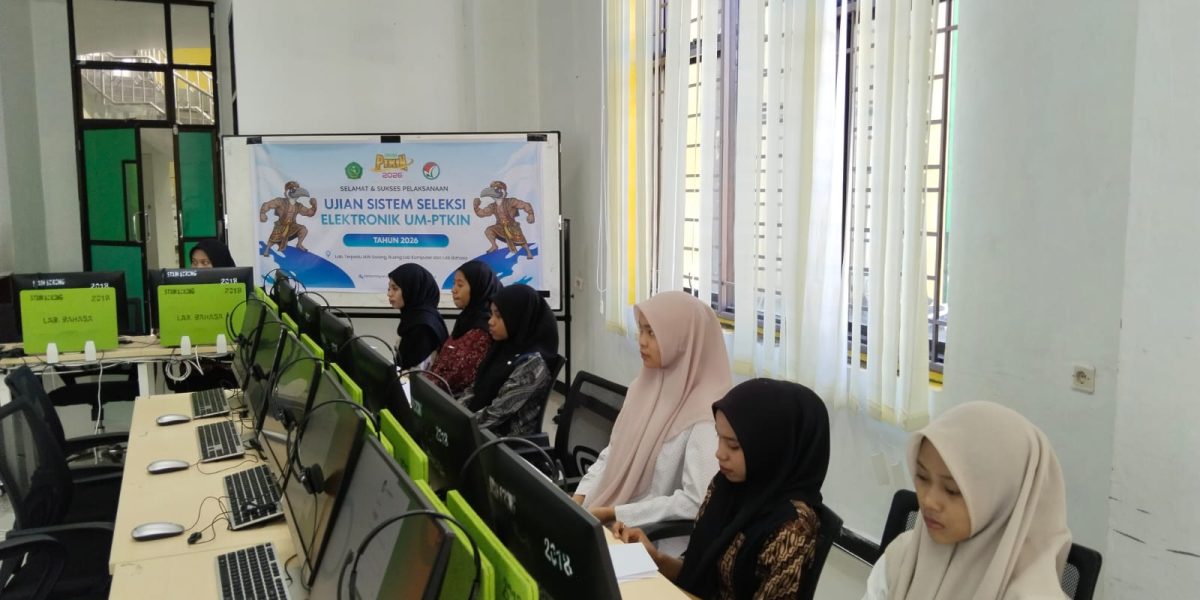 IAIN Sorong kembali melaksanakan Ujian Masuk Perguruan Tinggi Keagamaan Islam Negeri (UM-PTKIN) berbasis Sistem Seleksi Elektronik (SSE) pada Senin, 8 Juni 2026