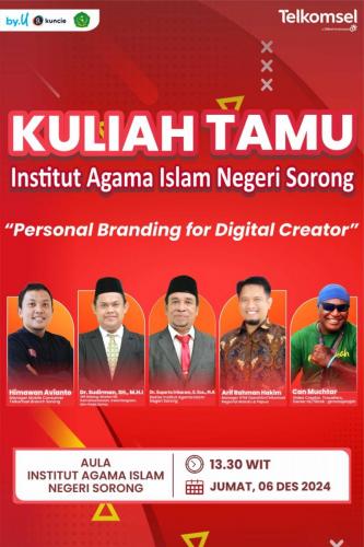 Kuliah Tamu "Personal Branding for Digital Creator"
